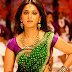 Anushka Shetty Hip Navel Stills In Green Saree