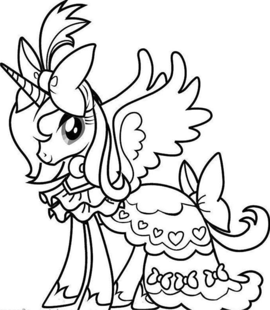 Pretty Winged Unicorn Coloring - Play Free Coloring Game Online