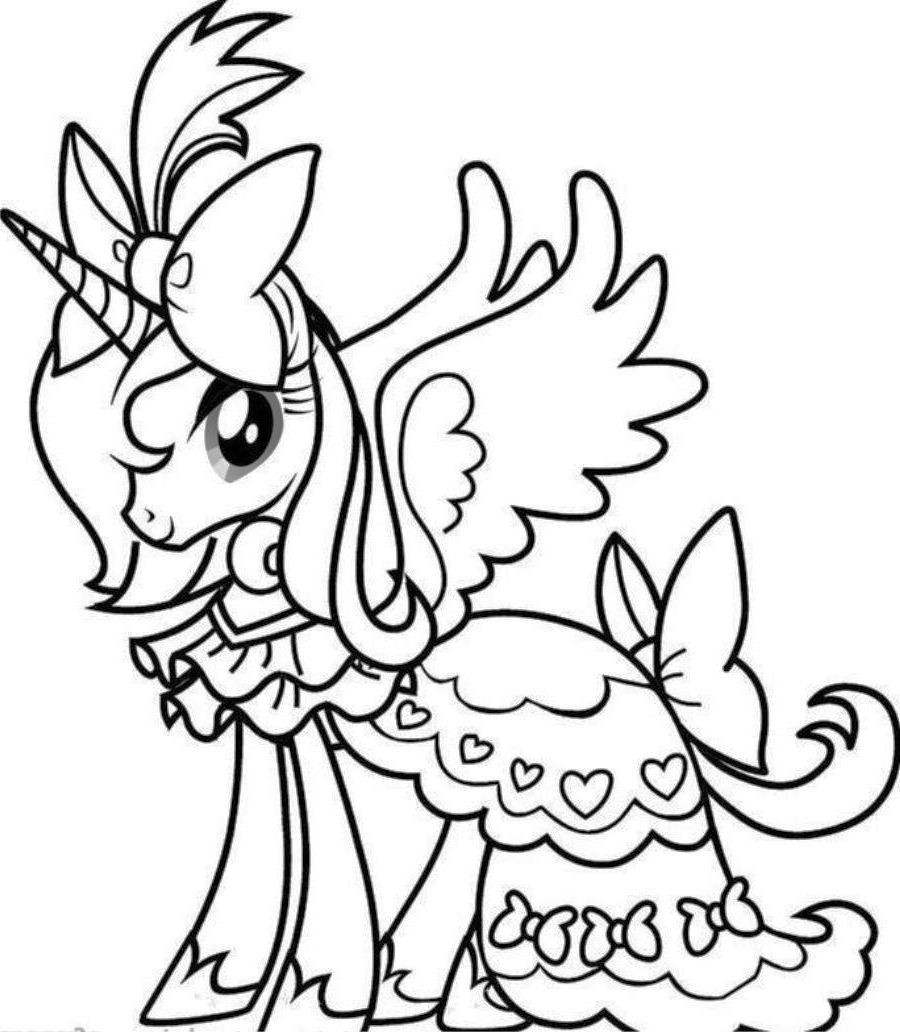 Cute Winged Unicorn Coloring Page Free Printable Coloring Pages - Gambaran