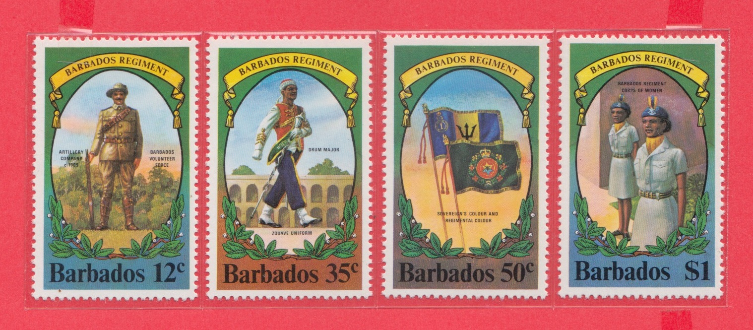 stamp Barbados Barbados Regiment, Military Uniforms 1980