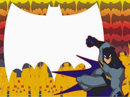 Batman en Amarillo y Azul: Invitaciones de Cumpleaños para Imprimir Gratis.  - Oh My Fiesta! Friki