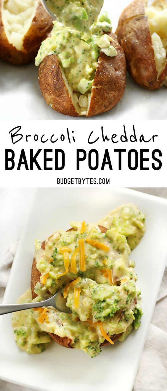 BROCCOLI CHEDDAR BAKED POTATOES #broccoli #cheddar #baked #potatoes #vegetarian #vegetarianrecipes #vegetariandinnerrecipes #veggies Desserts, Healthy Food, Easy Recipes, Dinner, Lauch, Delicious, Easy, Holidays Recipe, Special Diet, World Cuisine, Cake, Grill, Appetizers, Healthy Recipes, Drinks, Cooking Method, Italian Recipes, Meat, Vegan Recipes, Cookies, Pasta Recipes, Fruit, Salad, Soup Appetizers, Non Alcoholic Drinks, Meal Planning, Vegetables, Soup, Pastry, Chocolate, Dairy, Alcoholic Drinks, Bulgur Salad, Baking, Snacks, Beef Recipes, Meat Appetizers, Mexican Recipes, Bread, Asian Recipes, Seafood Appetizers, Muffins, Breakfast And Brunch, Condiments, Cupcakes, Cheese, Chicken Recipes, Pie, Coffee, No Bake Desserts, Healthy Snacks, Seafood, Grain, Lunches Dinners, Mexican, Quick Bread, Liquor BROCCOLI CHEDDAR BAKED POTATOES #broccoli #cheddar #baked #potatoes #vegetarian #vegetarianrecipes #vegetariandinnerrecipes #veggies Desserts, Healthy Food, Easy Recipes, Dinner, Lauch, Delicious, Easy, Holidays Recipe, Special Diet, World Cuisine, Cake, Grill, Appetizers, Healthy Recipes, Drinks, Cooking Method, Italian Recipes, Meat, Vegan Recipes, Cookies, Pasta Recipes, Fruit, Salad, Soup Appetizers, Non Alcoholic Drinks, Meal Planning, Vegetables, Soup, Pastry, Chocolate, Dairy, Alcoholic Drinks, Bulgur Salad, Baking, Snacks, Beef Recipes, Meat Appetizers, Mexican Recipes, Bread, Asian Recipes, Seafood Appetizers, Muffins, Breakfast And Brunch, Condiments, Cupcakes, Cheese, Chicken Recipes, Pie, Coffee, No Bake Desserts, Healthy Snacks, Seafood, Grain, Lunches Dinners, Mexican, Quick Bread, Liquor