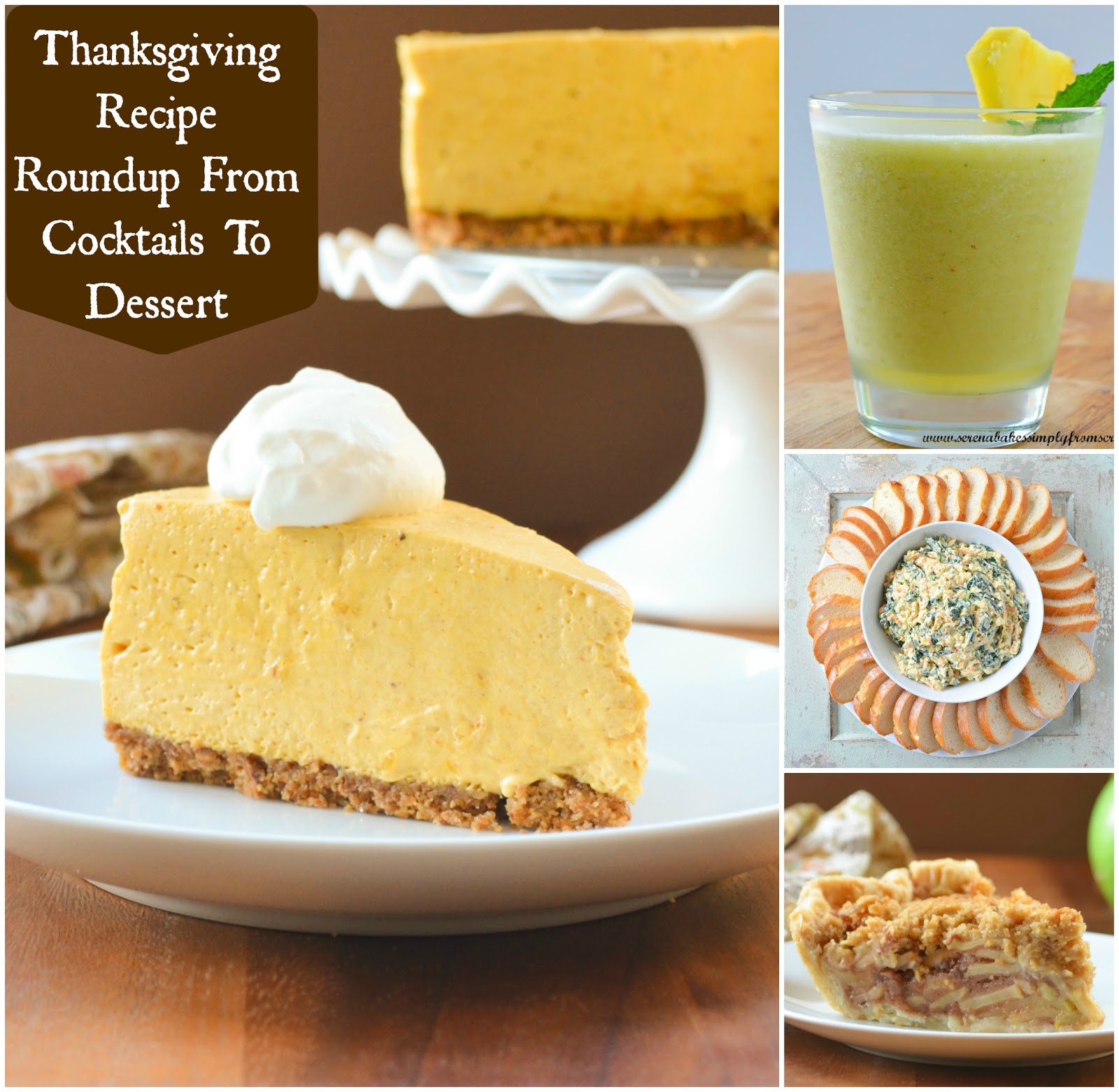 Thanksgiving Recipe Round  Up from Cocktails To Dessert