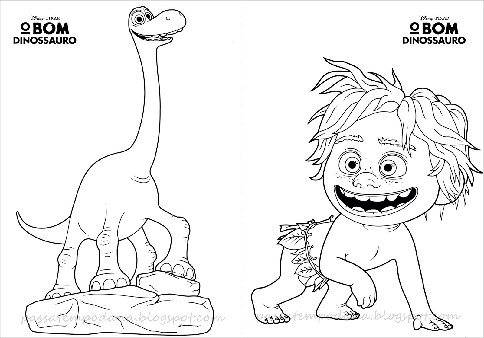 passatempo da ana livrinho para colorir o bom dinossauro