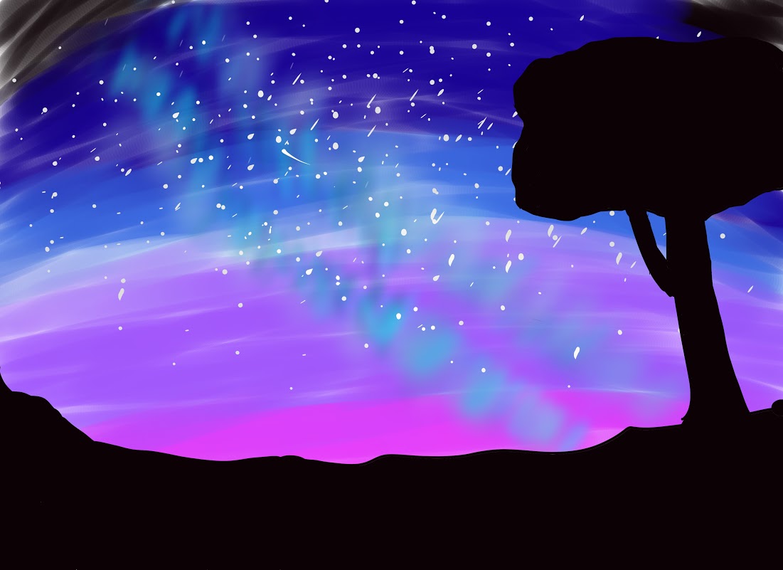 ArtisTech Digital Drawing with 8th grade Night sky
