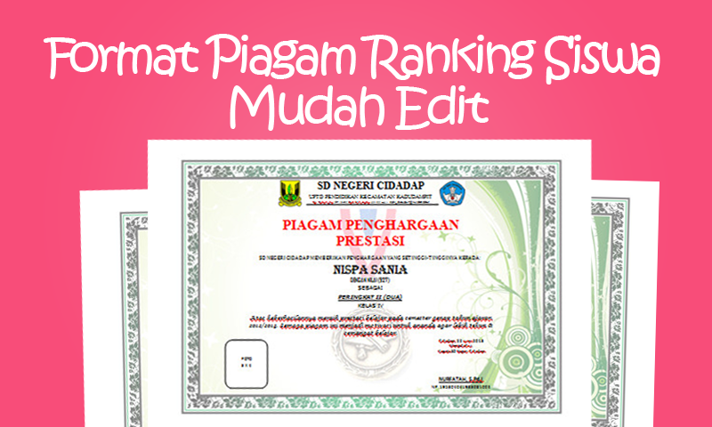Contoh Format Piagam Ranking Siswa Terbaru Contoh Format Piagam Ranking Siswa Terbaru