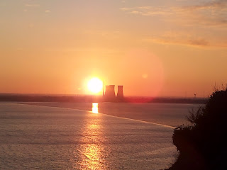 sunset, richborough power station