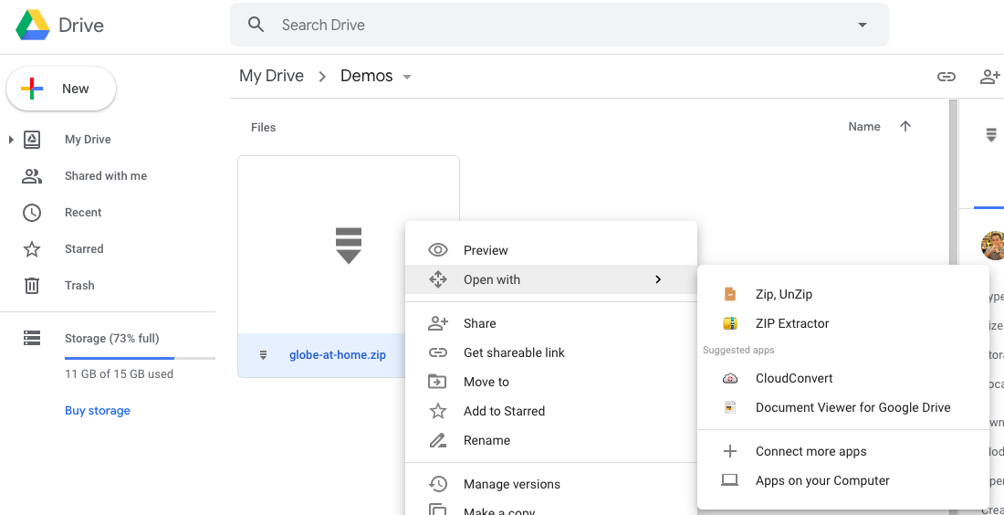 google drive download without zipping