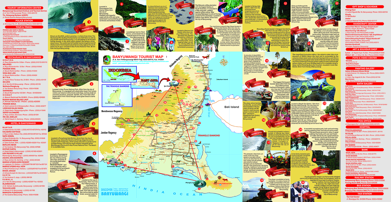 > Peta Lengkap Indonesia Peta Wisata Banyuwangi