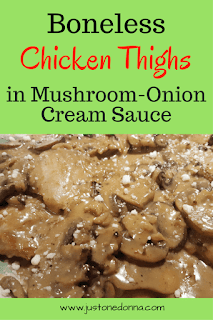 Elevate boneless chicken thighs to lip-smacking yumminess with a mushroom and onion cream sauce.