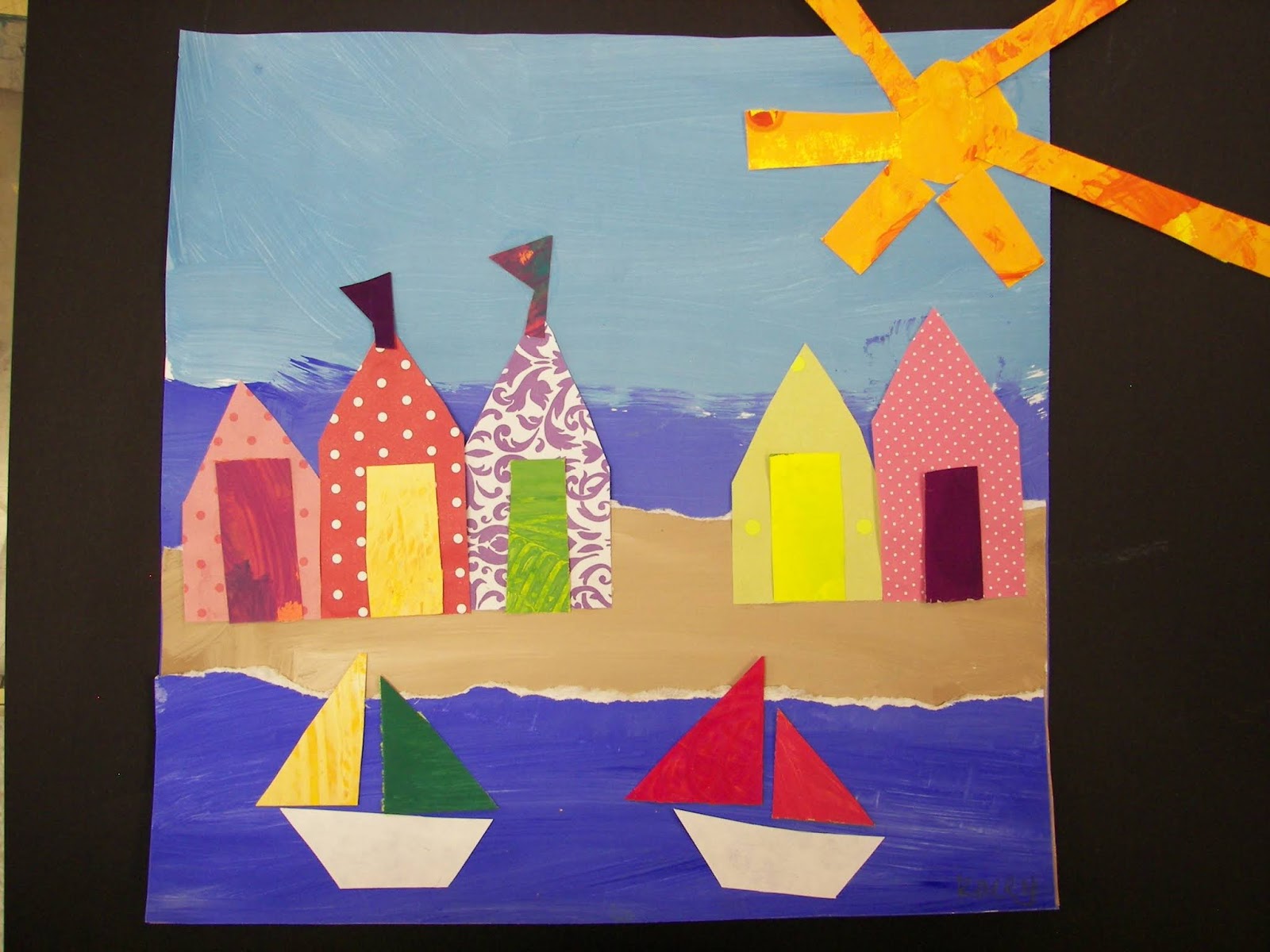 Paintbrush Rocket 2nd Grade Danny Phillips Beach Collages