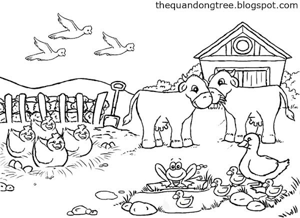 easy farm coloring pages - photo #14