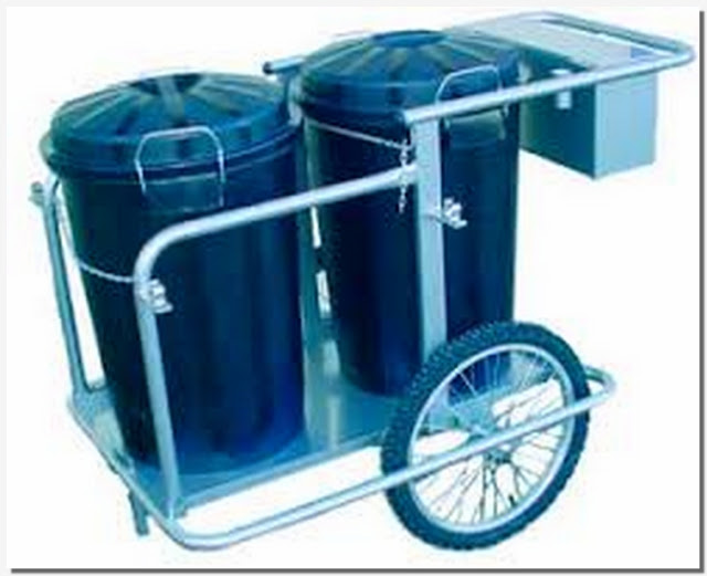 Trash can carts with wheels