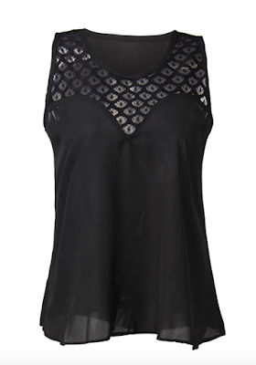 Black Mesh Top Banggood - A Glimpse of Glam