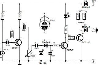 Simple Acoustic Sensor Circuit Diagram