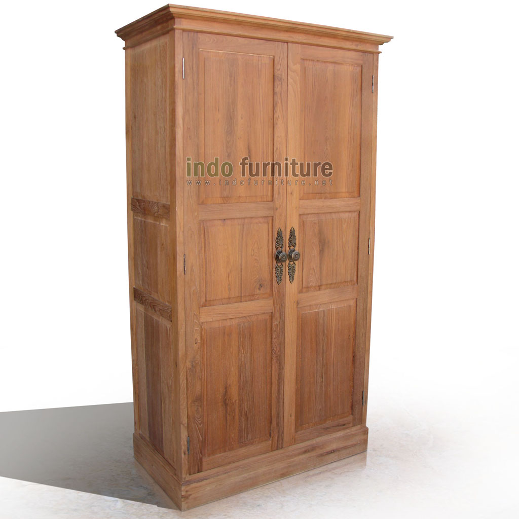 43 Model Lemari Pakaian Kayu Jati 2 Pintu Terbaru 2018 - Model Desain