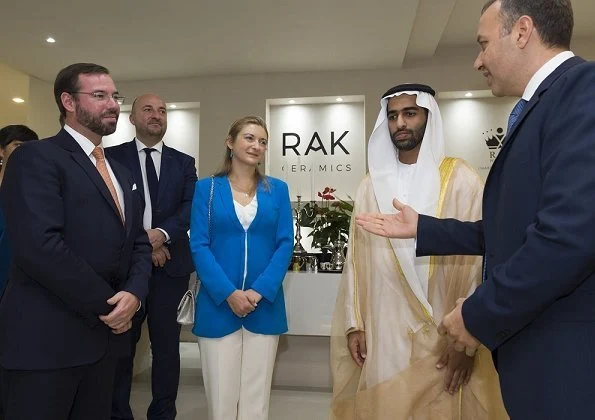 Hereditary Grand Duchess Stephanie and Heriditary Grand Duke Guillaume visited RAK Ceramics Dubai Expo 2020