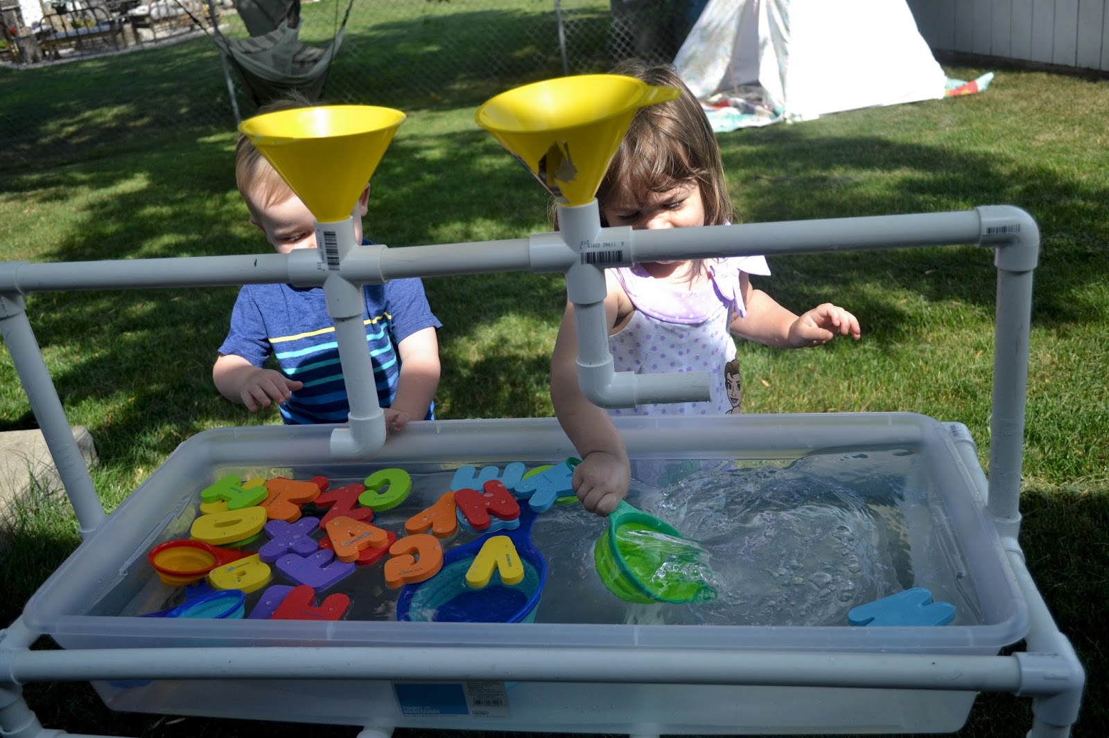 Our House in the Middle of Our Street PVC Pipe Water Table