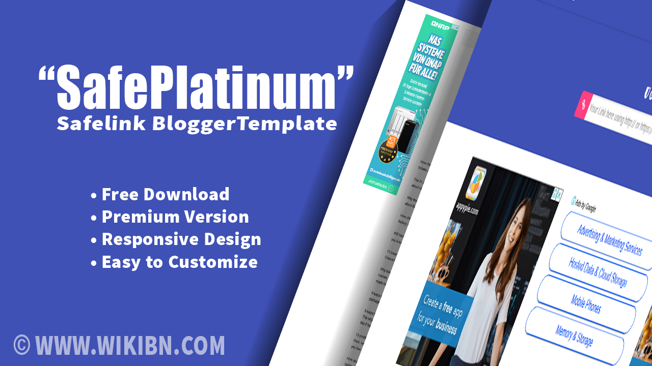 [WIKIBN] Safeplatinum Safelink Blogger template