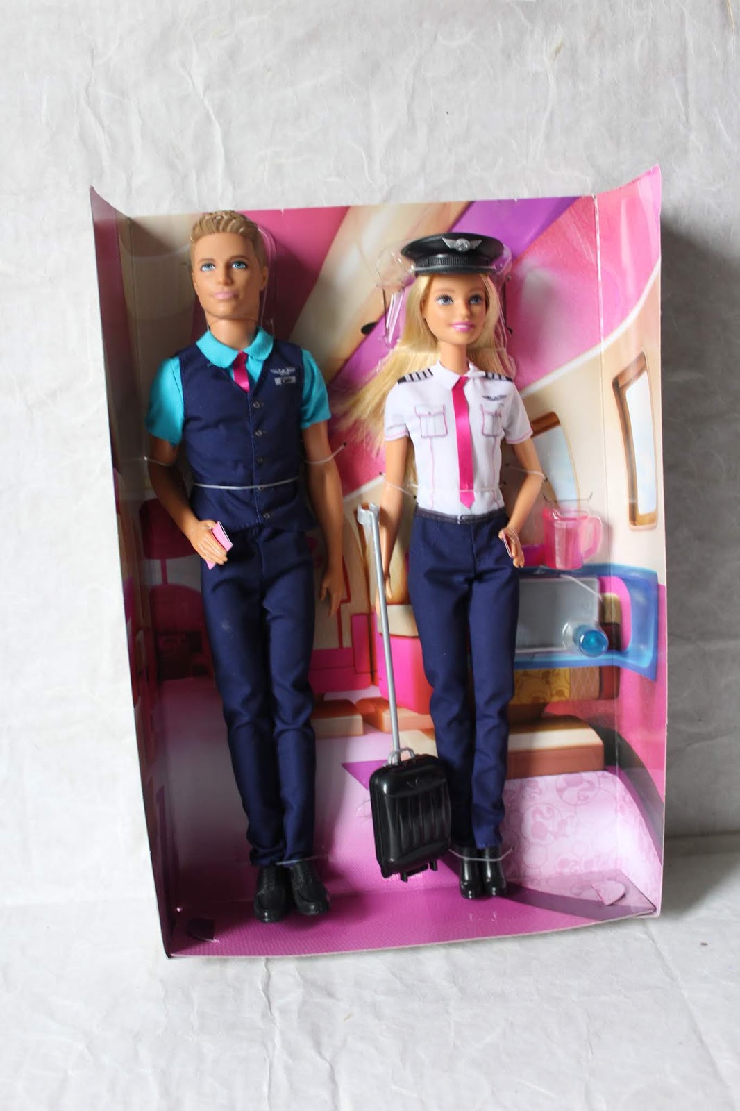 Barbie Pink Passport Barbie Pilot &amp; Ken Flight Attendant