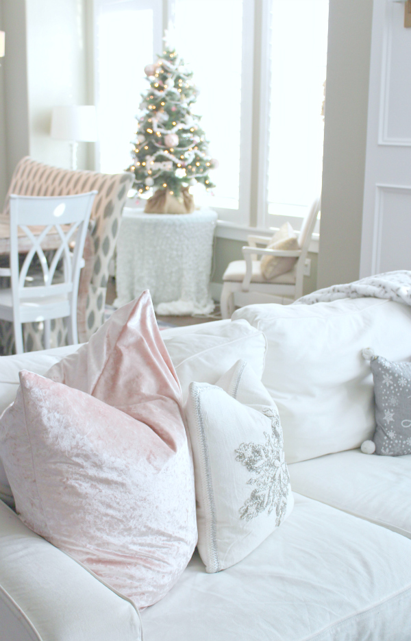 Whimsical White And Pink Christmas Decor