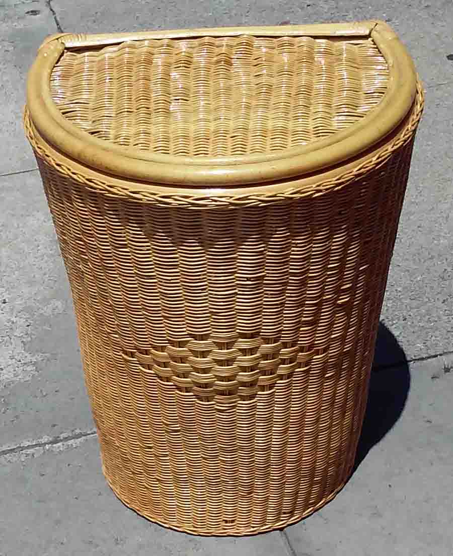 UHURU FURNITURE & COLLECTIBLES SOLD 1/2 Circle Wicker Hamper 30
