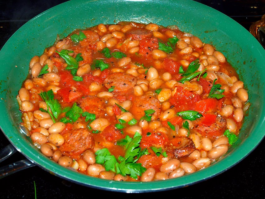 Pellet Smoker Cooking Sandman's Chorizo and Pinto Beans