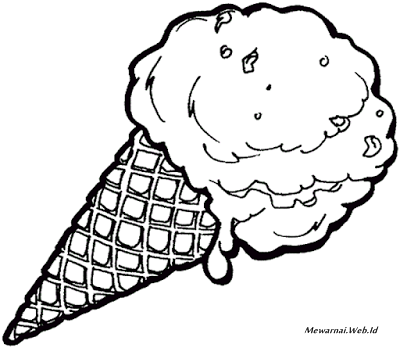 Mewarnai Sketsa Gambar Ice Cream atau Es Krim | Dunia Mewarnai