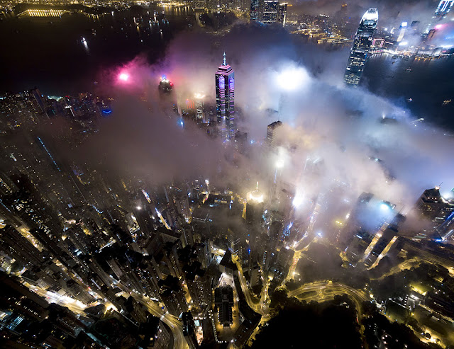 　霧が生み出した幻想的で美しい風景。6つ【n】　香港と霧 