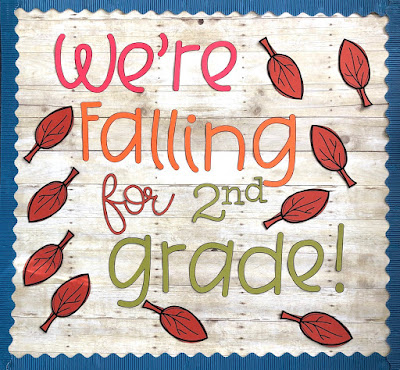 Fall and September Bulletin Board with writing prompt for back to school
