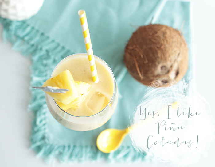 Pina Colada mit Ananas und Banane Kokos