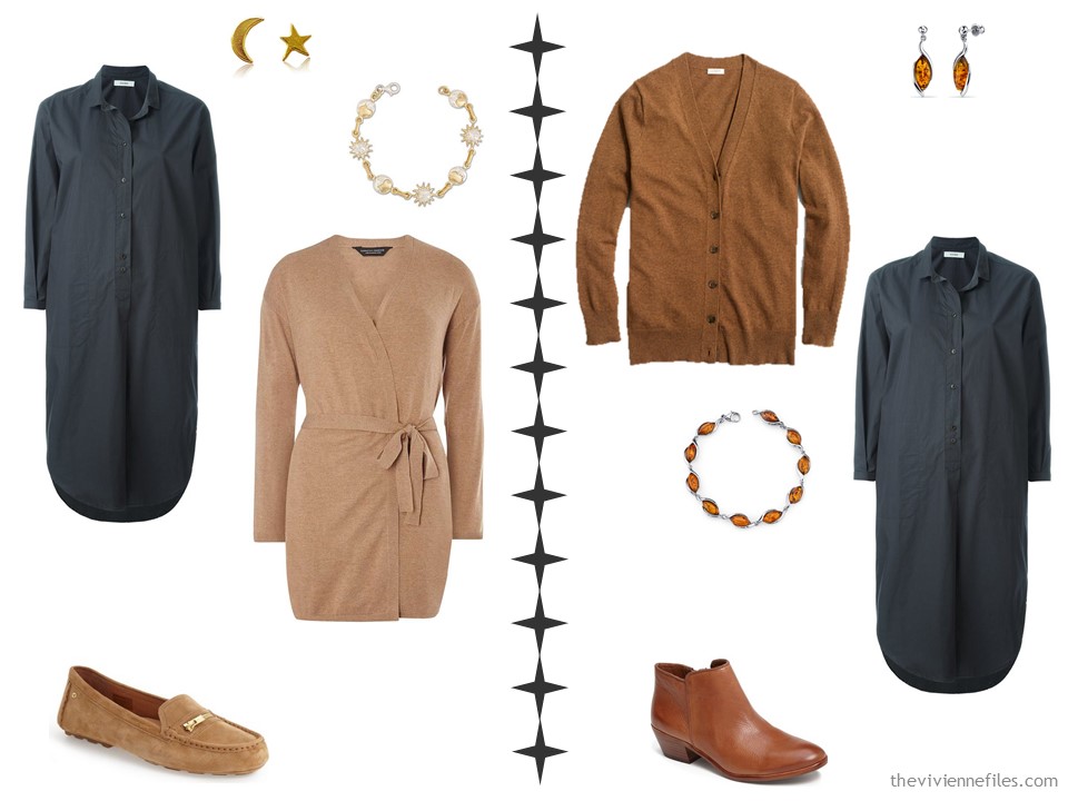 One Dark Grey Dress in a Capsule Wardrobe 14 Ways to Wear It The