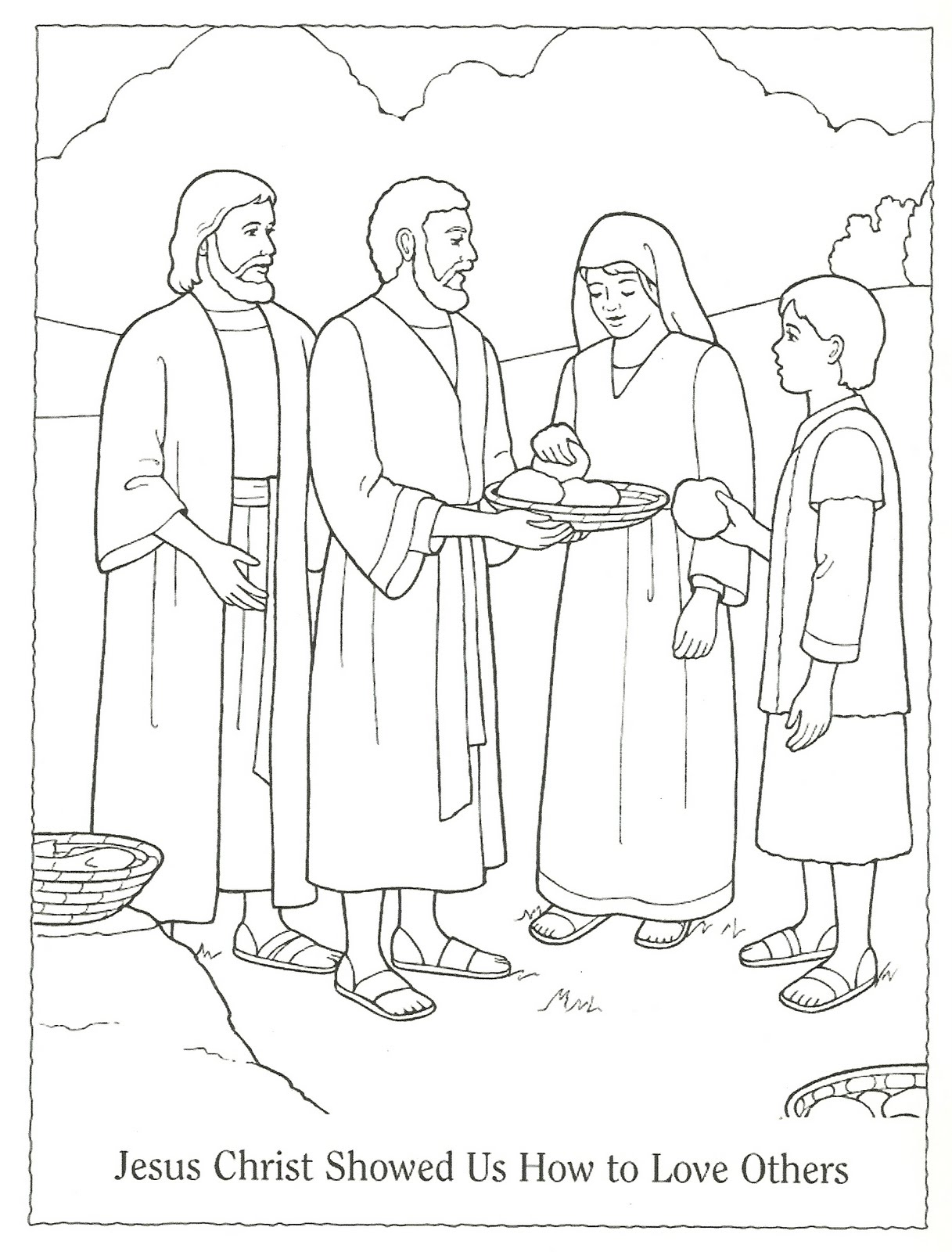 Jesus Eats With Sinners Coloring Page - boringpop.com