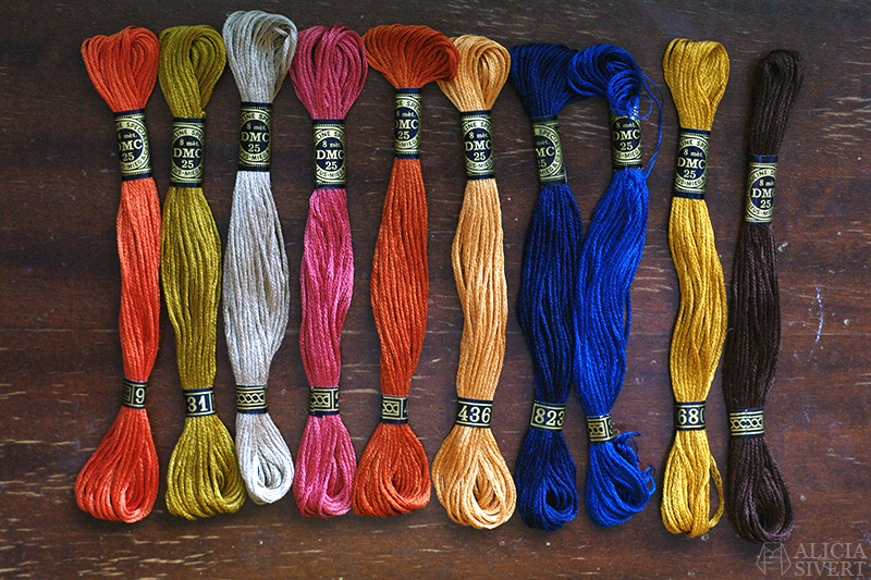 Embroidery floss, photo by Alicia Sivertsson.