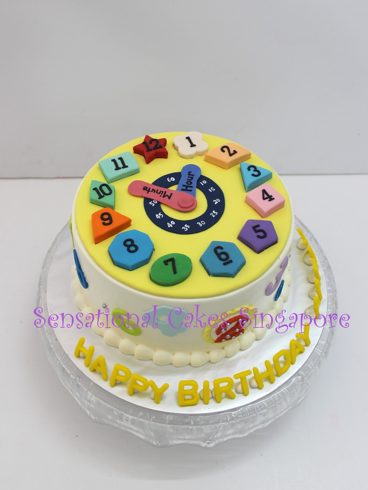 The Sensational Cakes Numeric theme 3D cake Singapore ticking clock