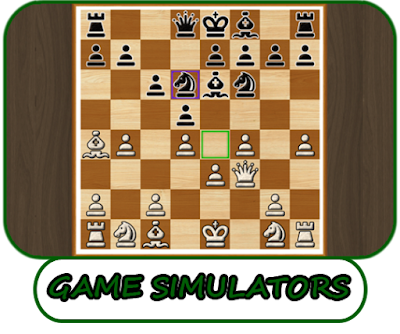 A banner for the section of game simulators on the gaming blog Very Good Games - chess, checkers, backgammon, mahjong, cards, billiard, board games