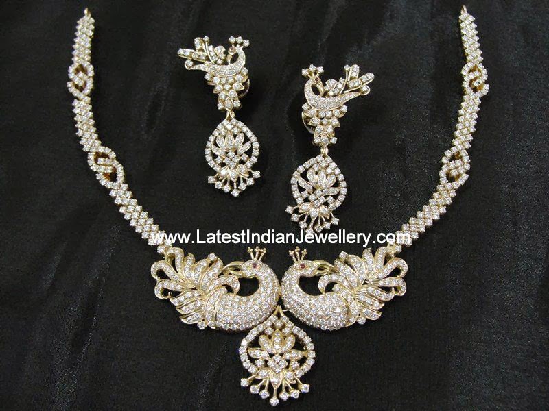 Peacock Design Diamond Necklace