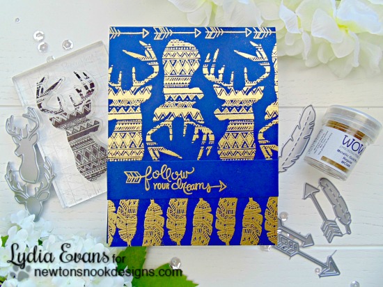 Follow Your Dreams Deer Card by Lydia Evans | Adventure Awaits Stamp set by Newton's Nook Designs #newtonsnook