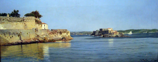 Castillo de S. Anton Castillo de S. Anton, Juan Martínez Abades, Pintor español, Paisajes de Juan Martínez Abades, Pintor Martínez Abades, Pintores españoles, Pintores Asturianos, Martínez Abades