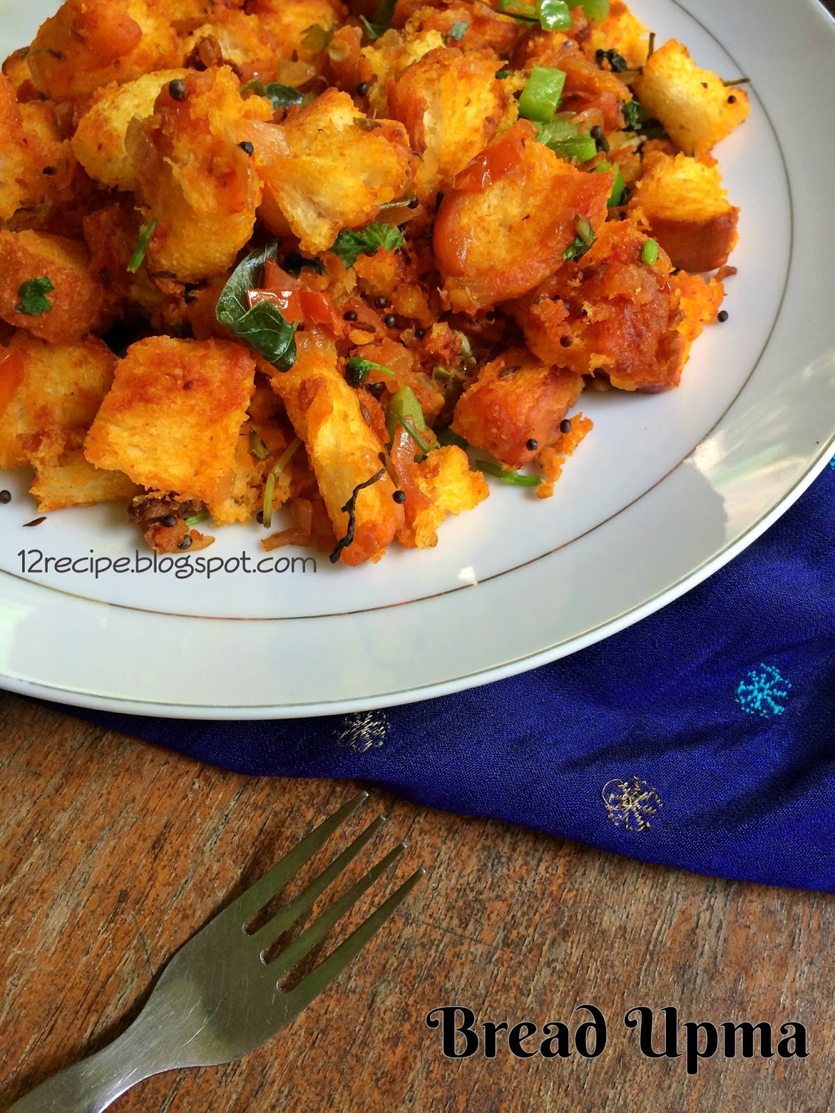 Bread Upma Recipe Book