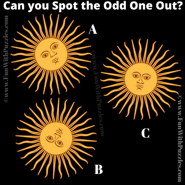 In this Picture Brain Teaser, your challenge is to find the Odd One Out among the given three puzzle images