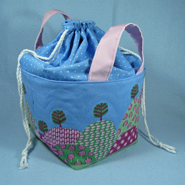 Threading My Way Sewn by YOU Drawstring Fabric Baskets