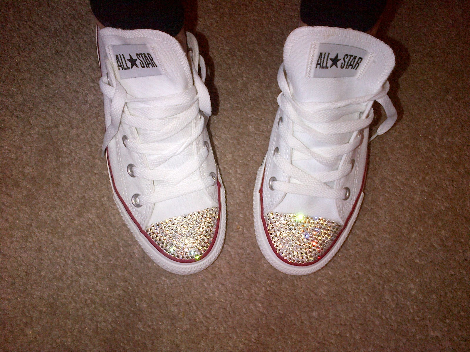 baby converse with swarovski crystals