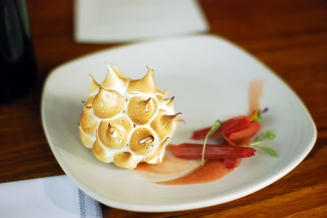 Chiswick Restaurant NSW Collective Menu Dessert Rhuburb bombe Alaska