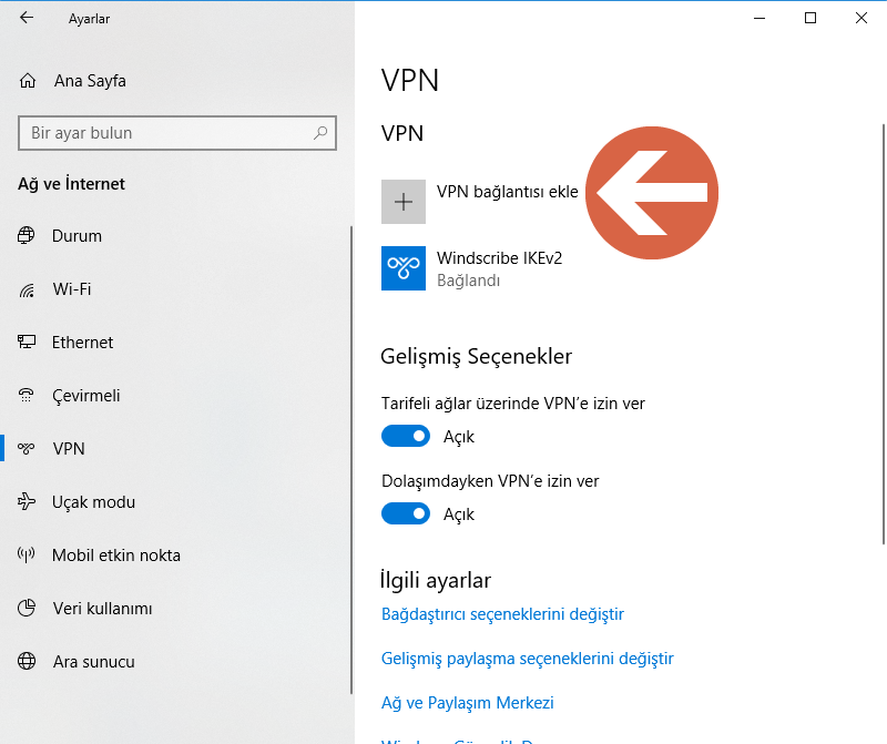 Windows 10'da VPN bağlantısı oluşturma, yapılandırma, kullanma ve silme 4 Image%2B4