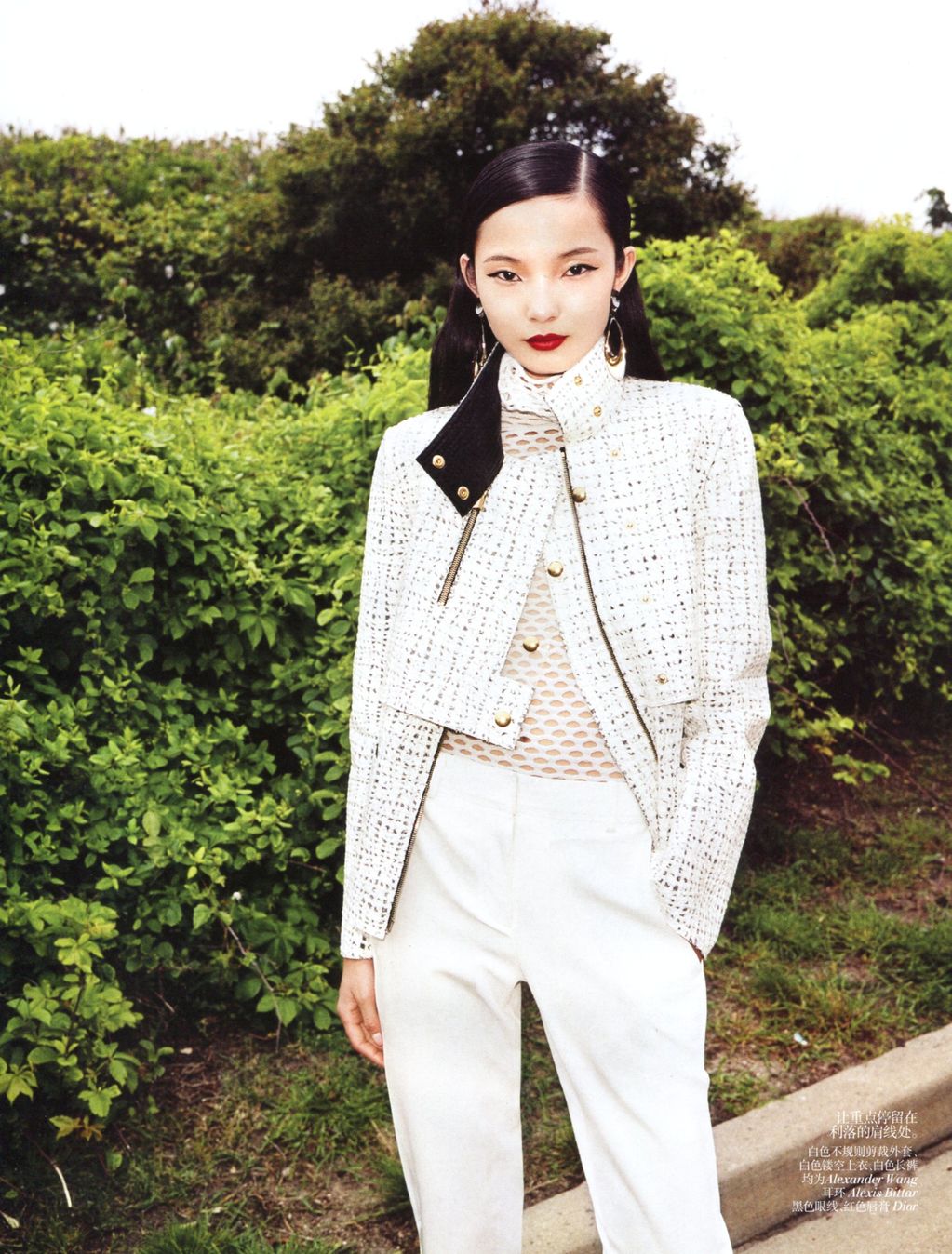 sharp up: ophelie rupp and xiao wen ju by angelo pennetta for vogue ...