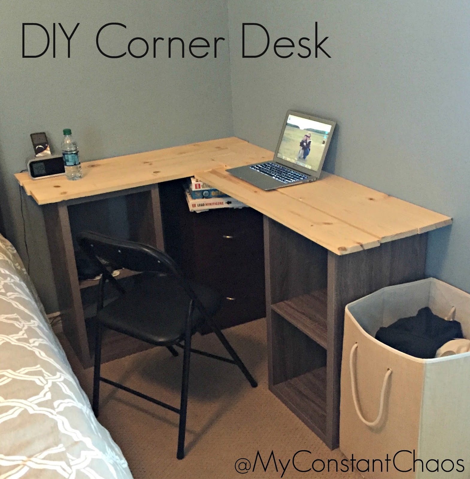 My Constant Chaos DIY How to Build a Corner Desk