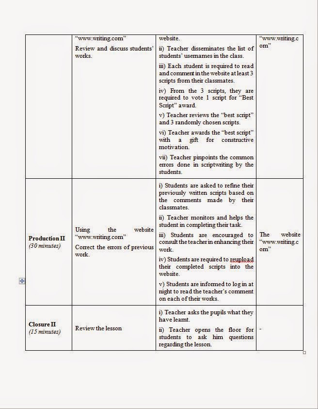 Script Writing Lesson Plan