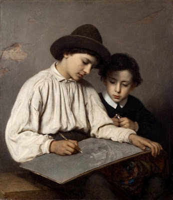Boys Drawing (1864), Sofie Ribbing Boys Drawing (1864), Sofie Ribbing