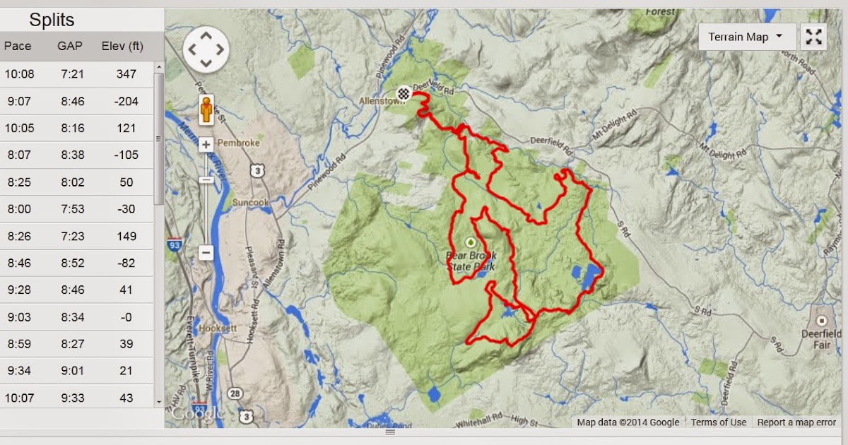 bear brook state park bike trails
